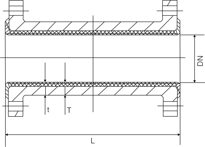 Fluorine lined molded pipeline(圖1) Fluorine lined molded pipeline(圖1)