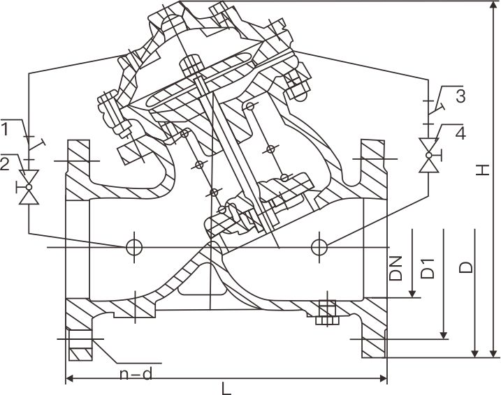 隔膜式（shì）多功（gōng）能（néng）水泵控製閥(圖1)